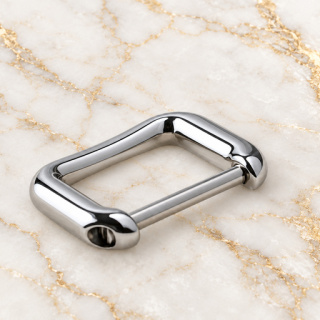 HEFT 949 Silver Tone Screw Bar Rectangular Connector for Bags