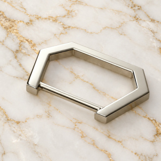 HEFT 959 Silver Tone Open Hexagonal Connector for Bags
