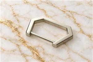 HEFT 959 Silver Tone Open Hexagonal Connector for Bags