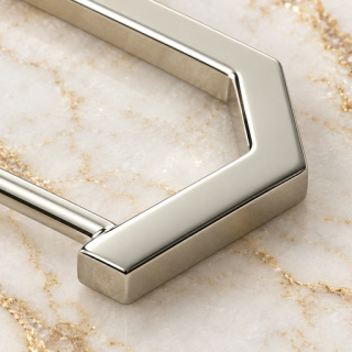 HEFT 959 Silver Tone Open Hexagonal Connector for Bags