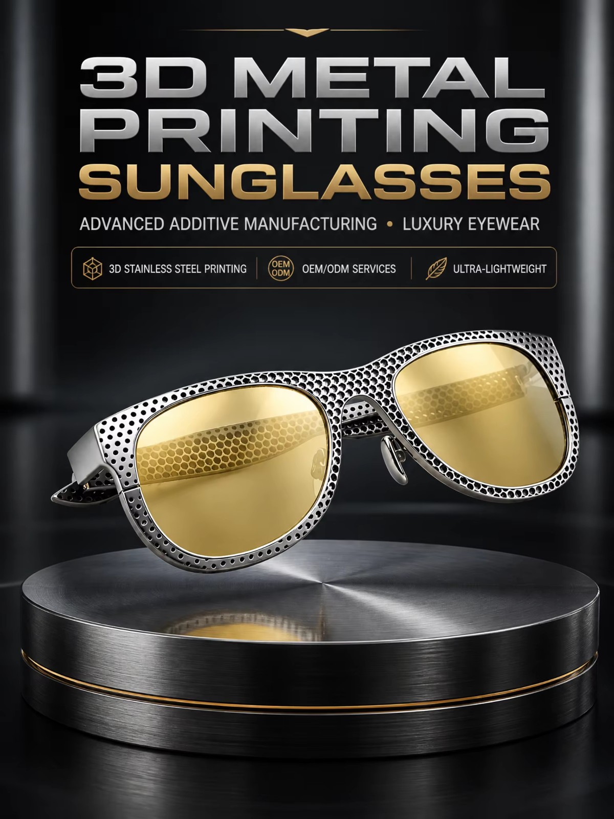 3D metal printing sunglasses