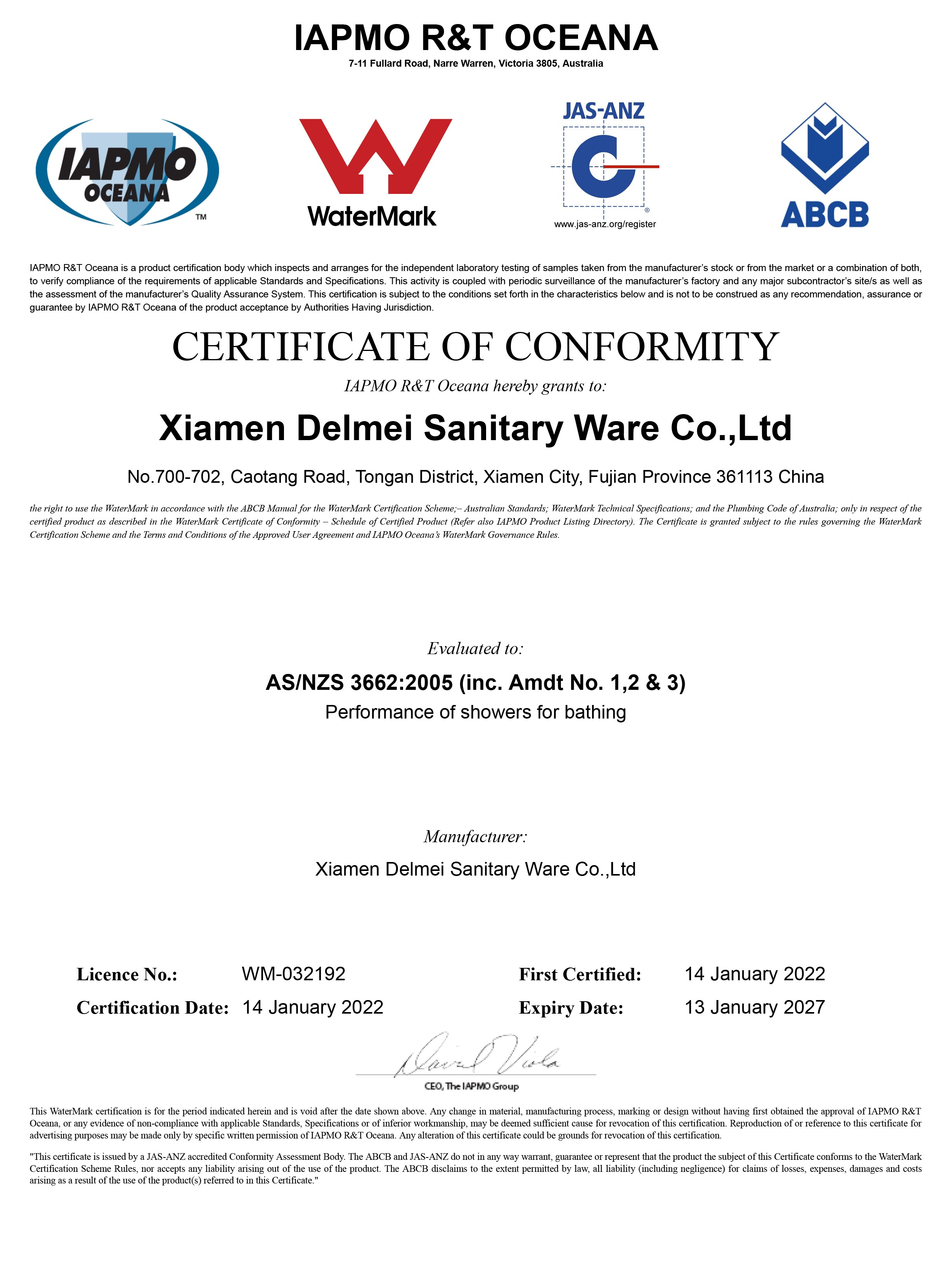 WM certification