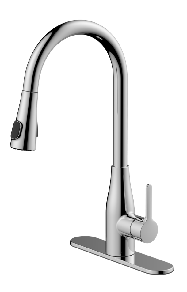 Single Handle Pull-down Kitchen Faucet With Temperature Digital Display