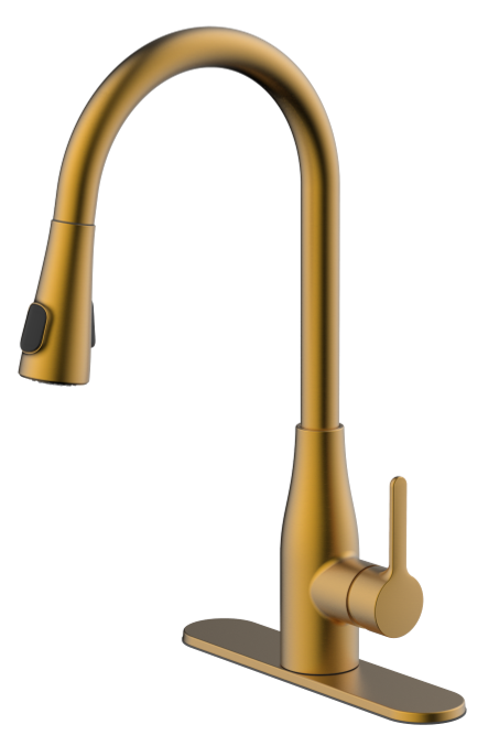 Single Handle Pull-down Kitchen Faucet With Temperature Digital Display
