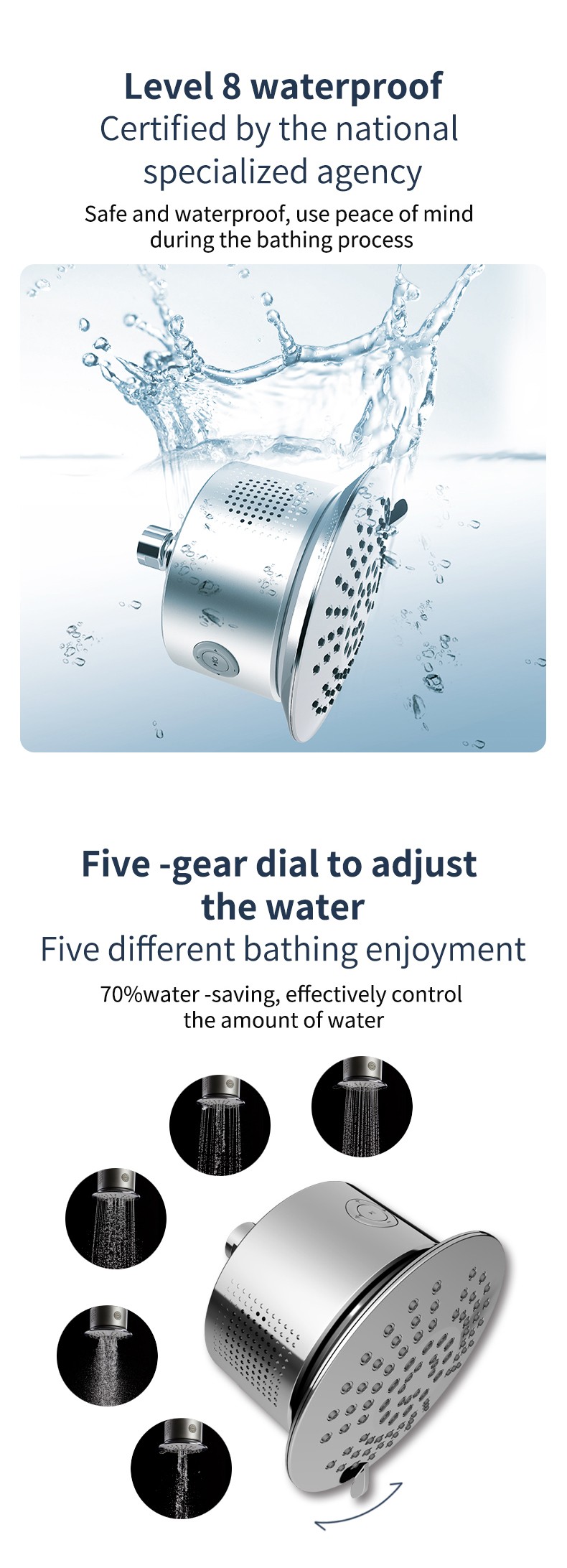 music shower head