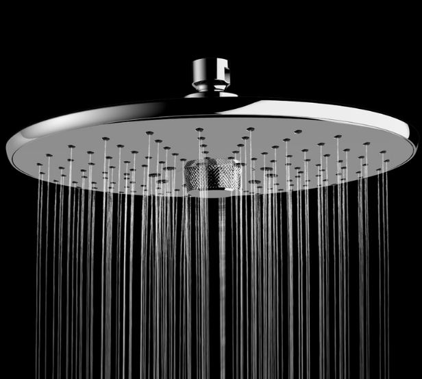 Chromed Shower Column With Dual 3-Function Shower Head And Handshower And Thermostatic Mixer