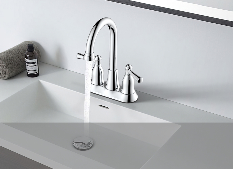 Two-handle Center Set Bathroom Sink Faucet