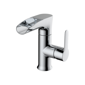 Enkelhåls handfatsblandare med LED-ljus