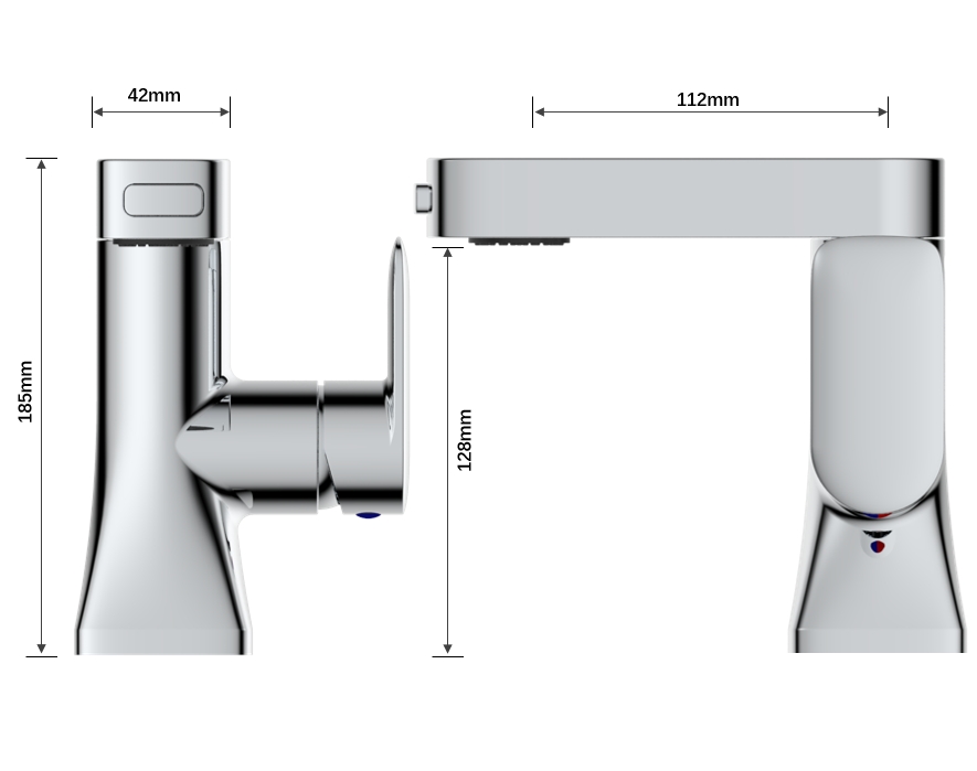 Double Handle Lavatory Faucet With Pop-up Drain
