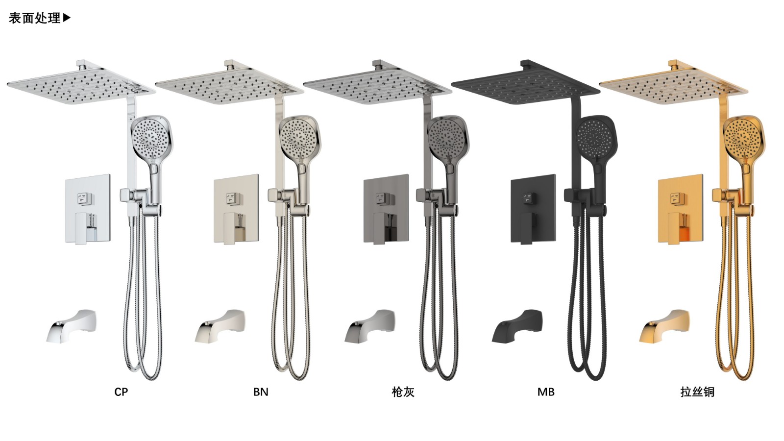 shower set with rotatable shower head