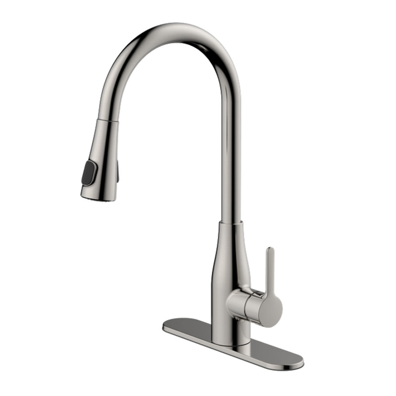 High Arc Pulldown Kitchen Faucet With 2 Function Sprayer