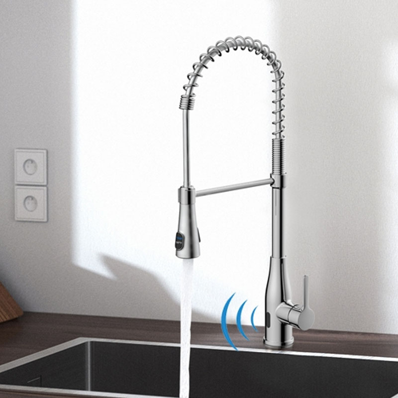 Flexible Extended Sensor Kitchen Tap With Pull Down Sprayer
