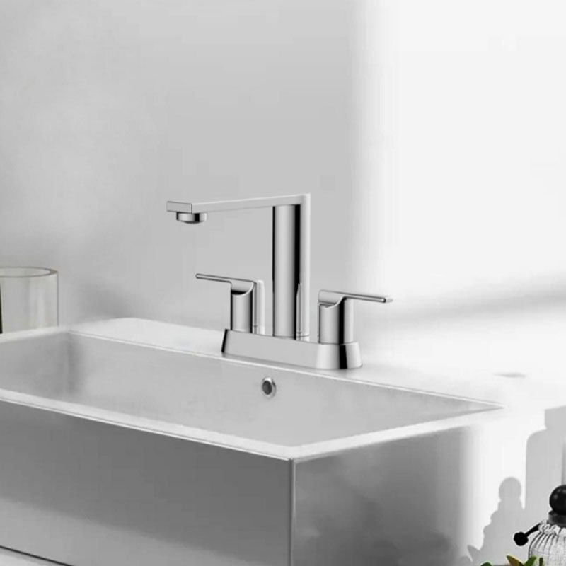 2 Handle Dual-function Bubbler Cold And Hot Washbasin Faucet