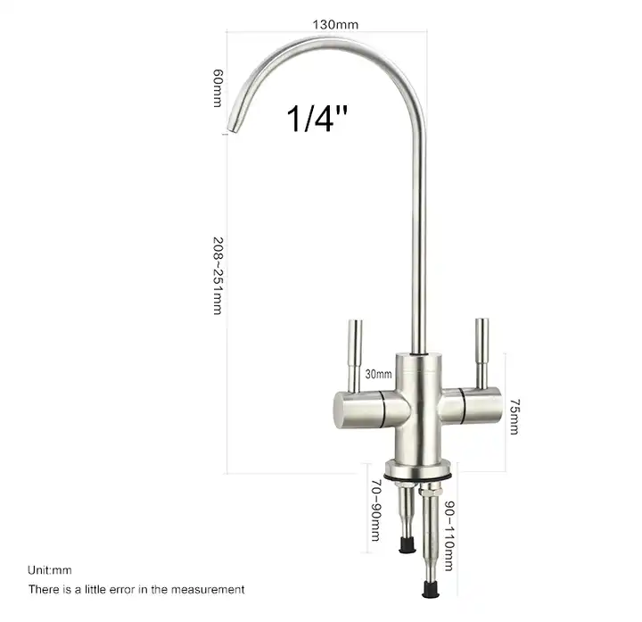 Stainless Steel Water Purifier Accessory RO Water Purifier Outlet Terminal Drinking Water Faucet