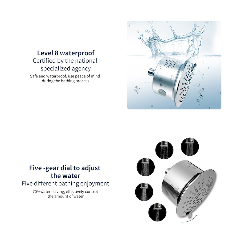 The charm of bluetooth music shower head