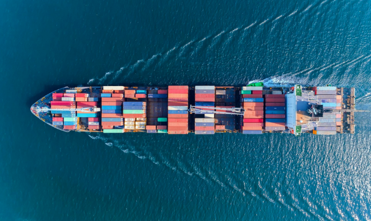 Why does the cost of shipping by sea rise rapidly but fall slowly?