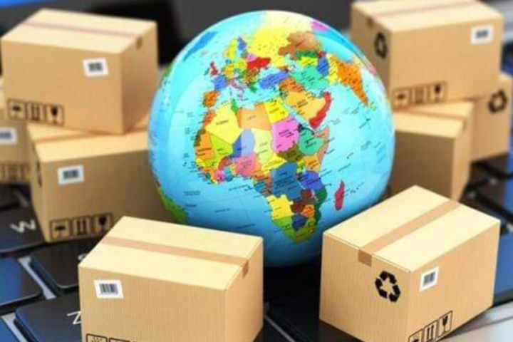 Which channels can international express deliveries take to reach Africa?