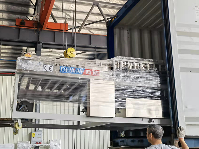 Loading container by truck