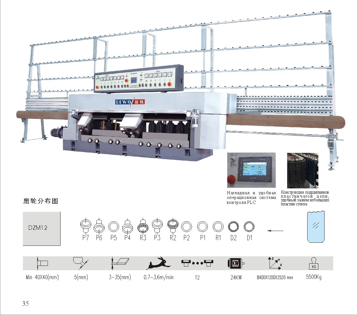 DZM12 Glass Edging Machine（12 Spindles)