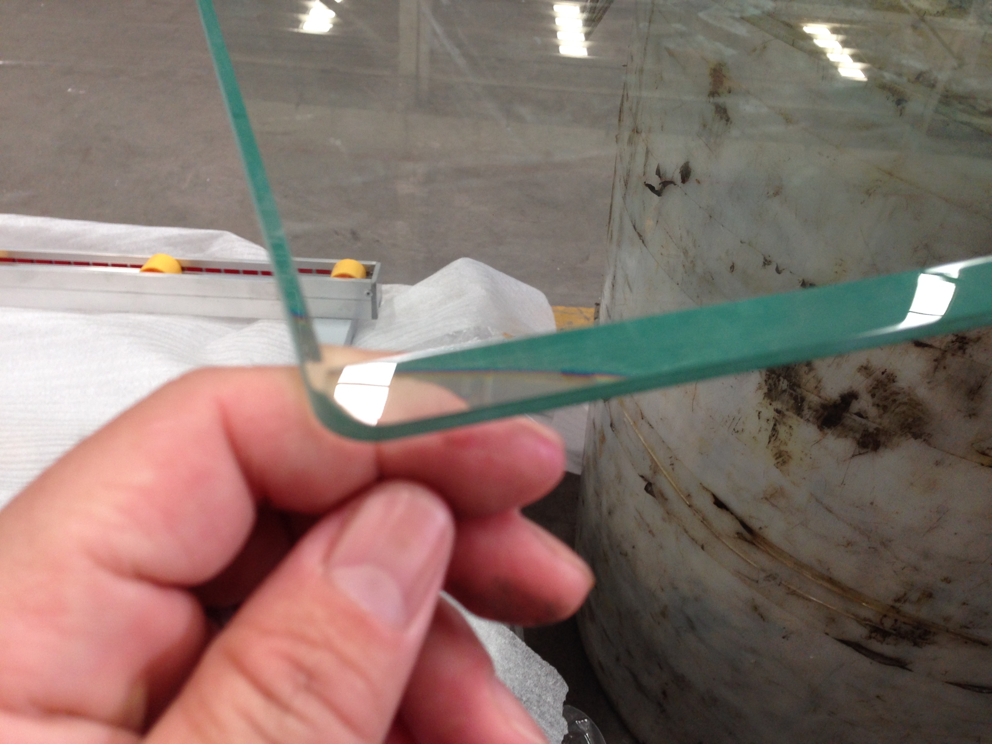 Glass bearing Mitering Machine with 45 degree