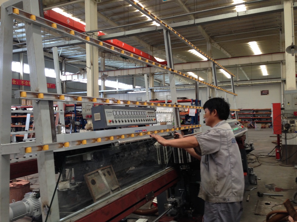 Glass Straight-line Edging with Variable Miter Machine