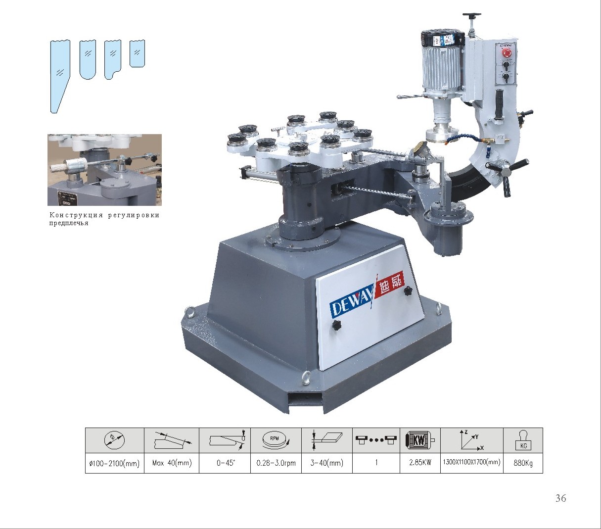 DYM1 Glass Shape Edging And Bevelling Machine