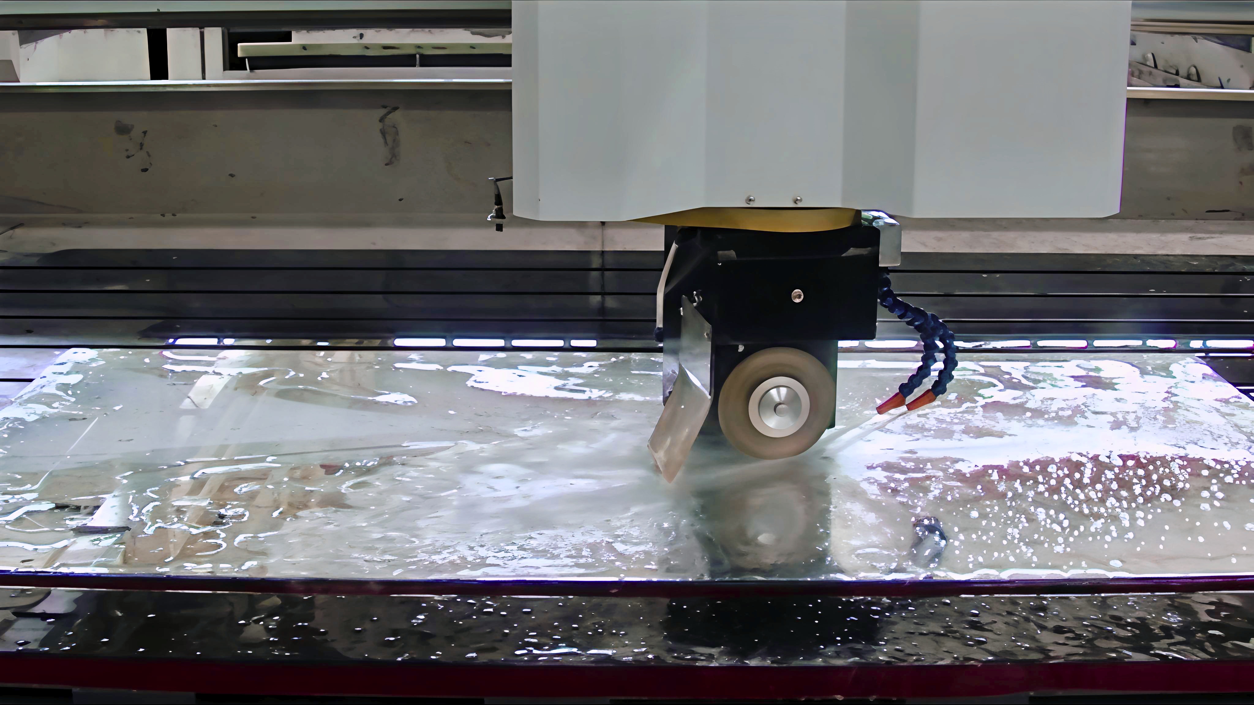 Glass V groove machine