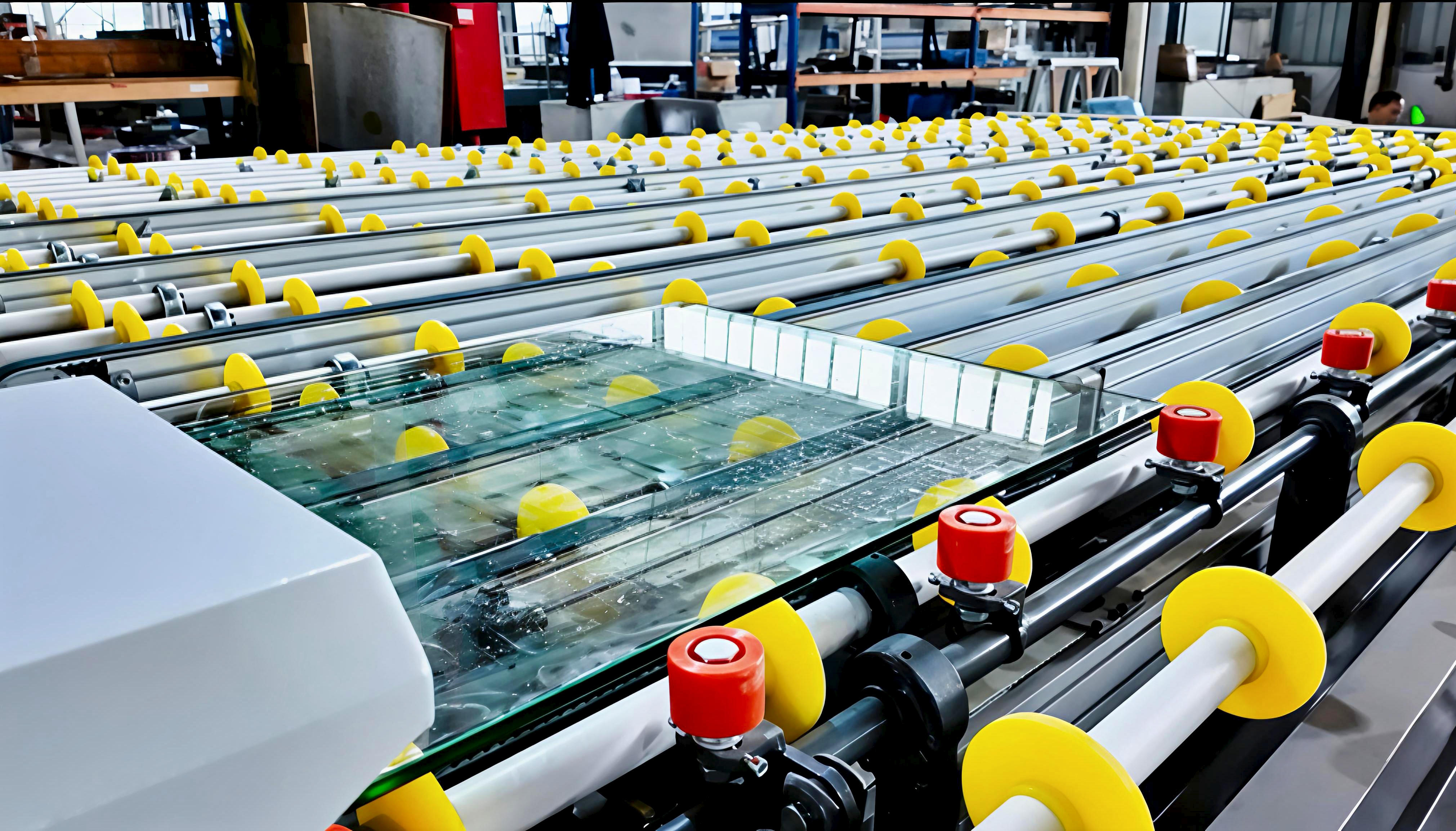 Automatic glass double edging machine