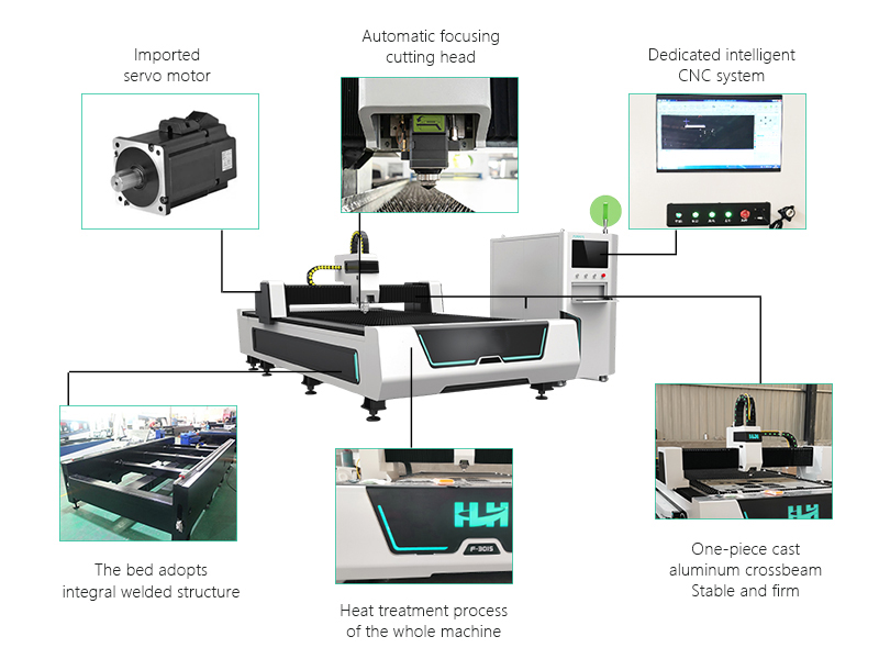 Aluminum Copper Lron Plate Fiber Laser Cutting Machine