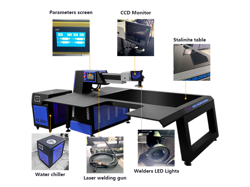 Mesin Las Laser Huruf Aluminium Galvanis Stainless