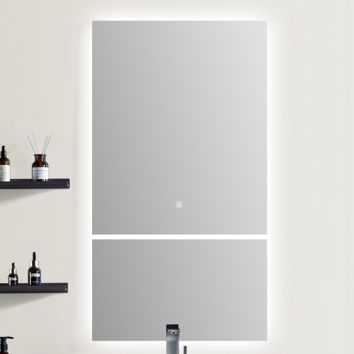 Morden Wall Hung Bathroom Cabinet with Glass door with LED Mirror