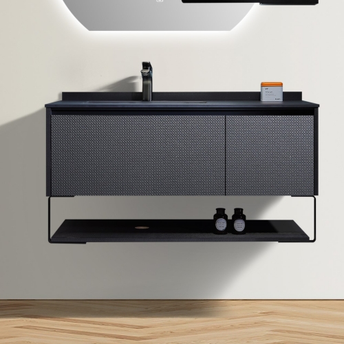 European Style MDF Wall Mounted Type Bathroom Vanity