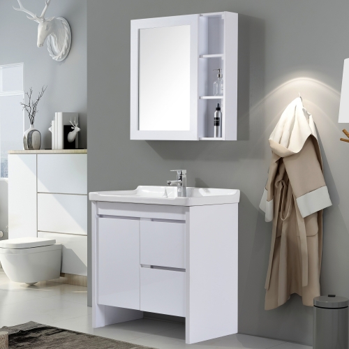 MDF Floor Mounted Bathroom Cabinet Vanity