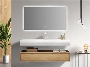 New design wall standing bathroom Cabinet with washbasin