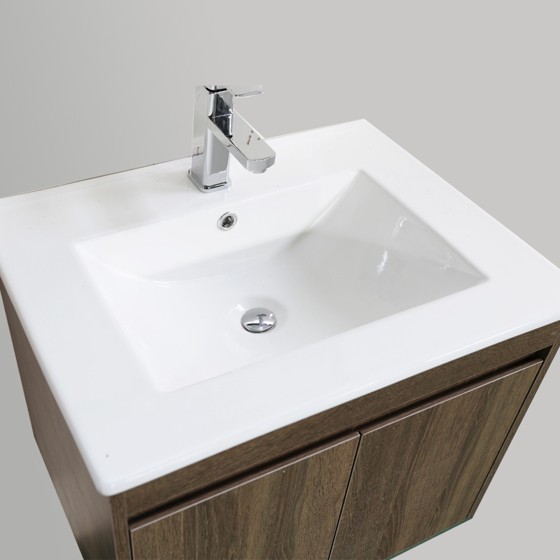 24 Inch Bathroom Vanity MDF Cabinet with Ceramic Basin