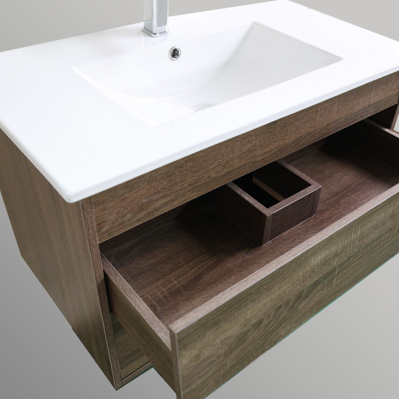 32-Inch Wood Bathroom Vanity in MDF with Soft Bouncy Drawers and Ceramic Basin