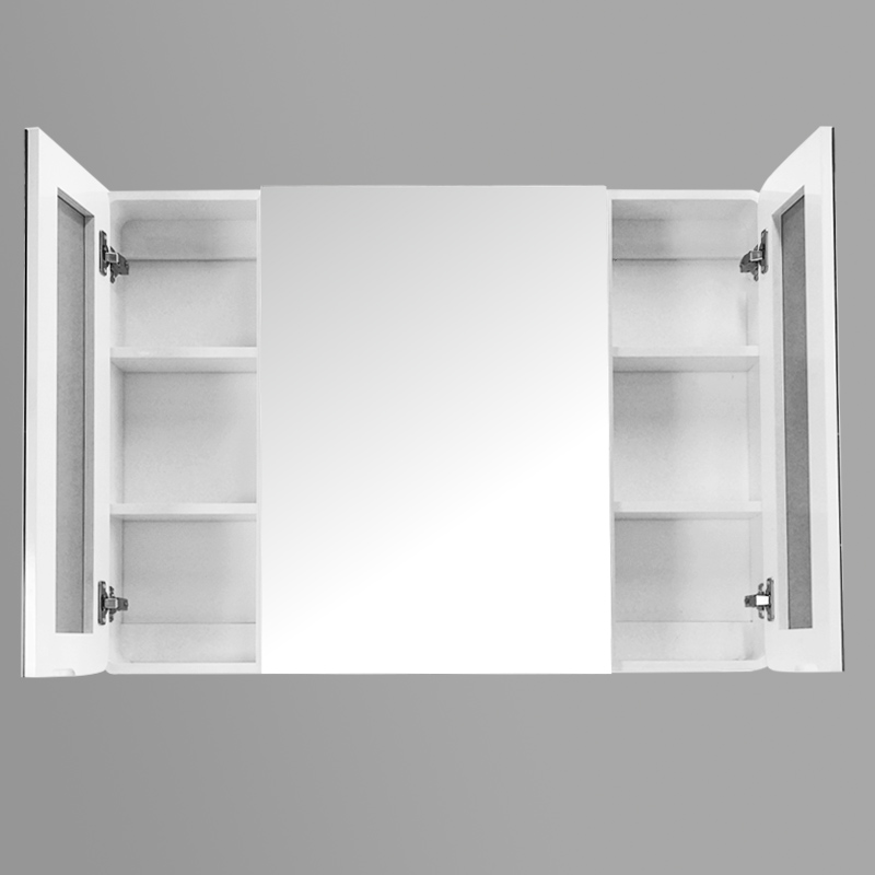 Floating Bathroom Vanity with LED Illuminated Mirror Cabinet