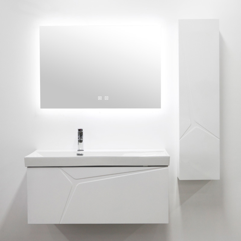 Armoire murale de salle de bain avec meuble-lavabo de 39 pouces et miroir LED à économie d'énergie