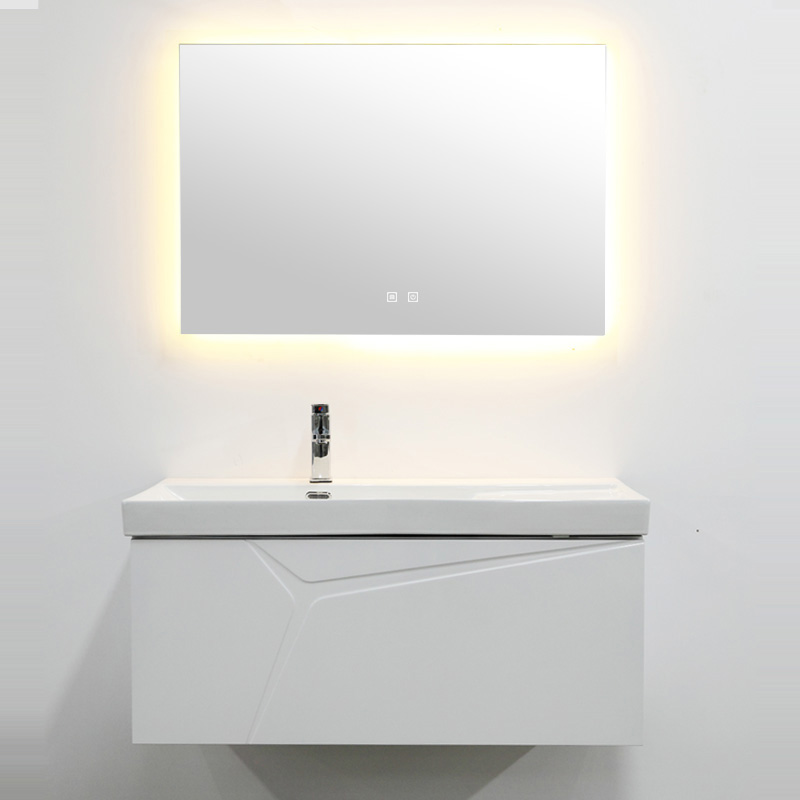 Bathroom Wall Cabinet with 39 Inch Vanity and Energy-Saving LED Mirror