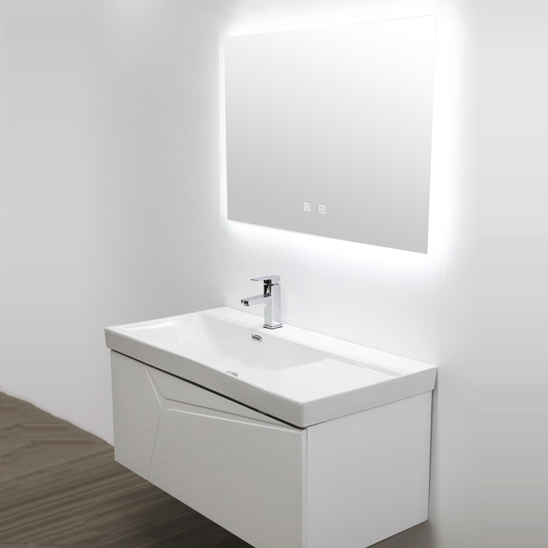 Bathroom Wall Cabinet with 39 Inch Vanity and Energy-Saving LED Mirror