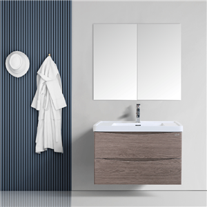 Wall Hung 32 Inch Bathroom Cabinet in PVC Free Paint