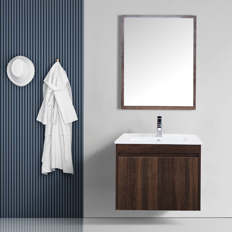 24 Inch Bathroom Vanity MDF Cabinet with Ceramic Basin