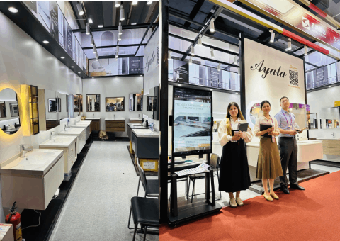 Ayala Shines at the Canton Fair with PVC Bathroom Cabinets