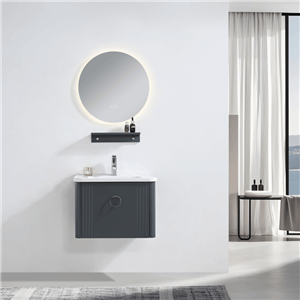 Black LED Bathroom Vanity with Ceramic Basin