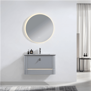 Modern LED Bathroom Vanity with Grey Ceramic Basin