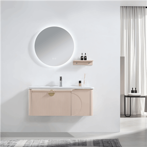 LED Bathroom Vanity Cabinet with Round LED Mirror