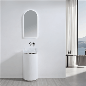 LED Bathroom Vanity with Glass Basin