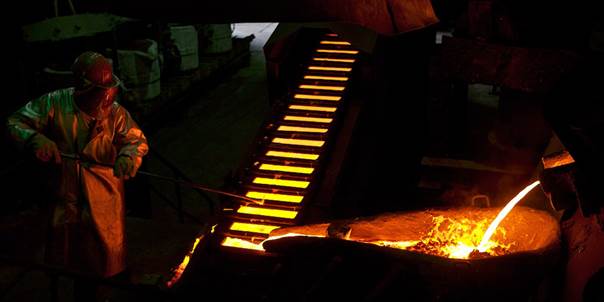 Kupferbarren-Gießlinie für die Wasserhahnproduktion