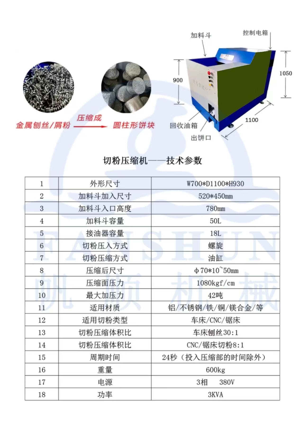 metal chip cake press