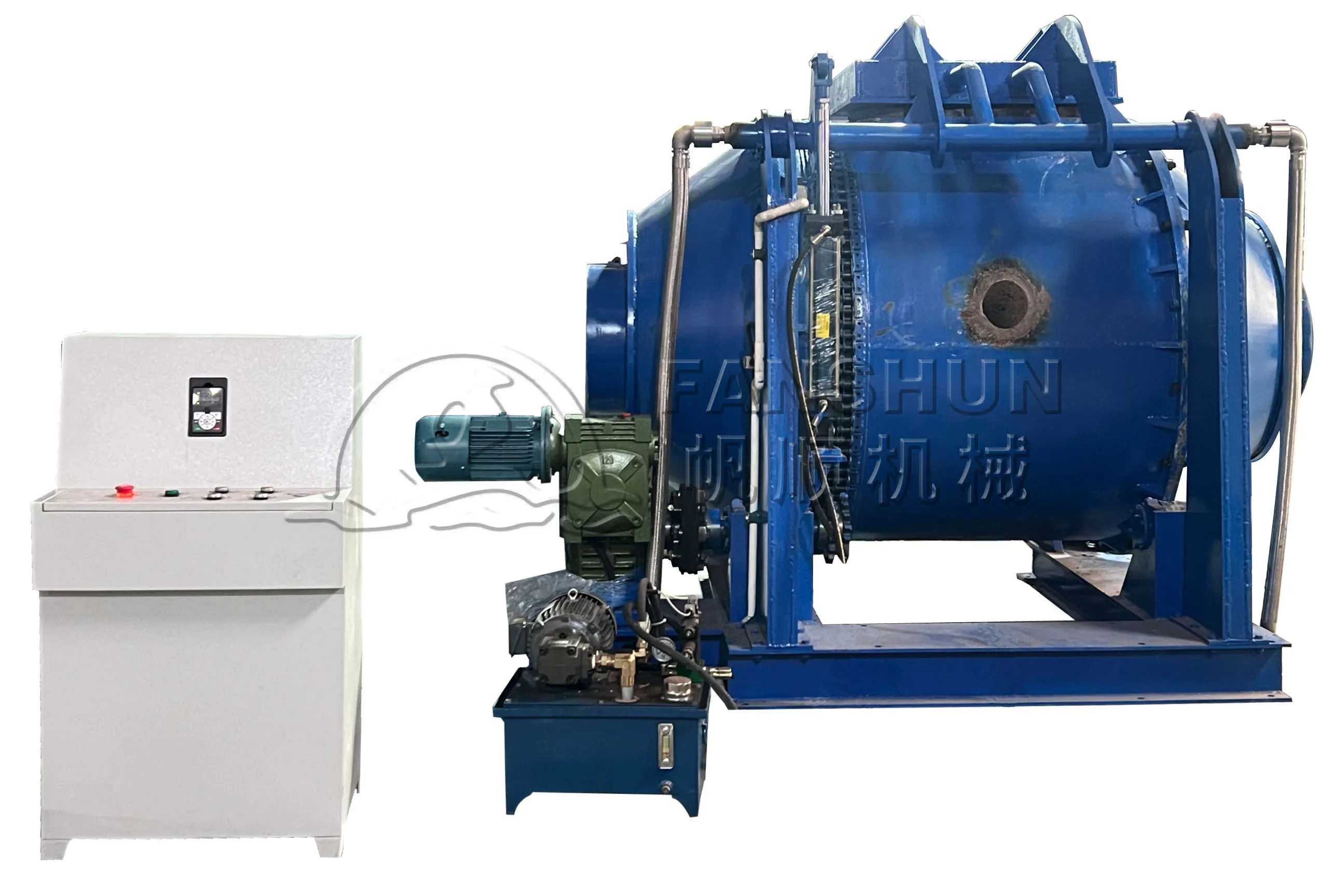 Rotary furnace for smelting copper concentrate